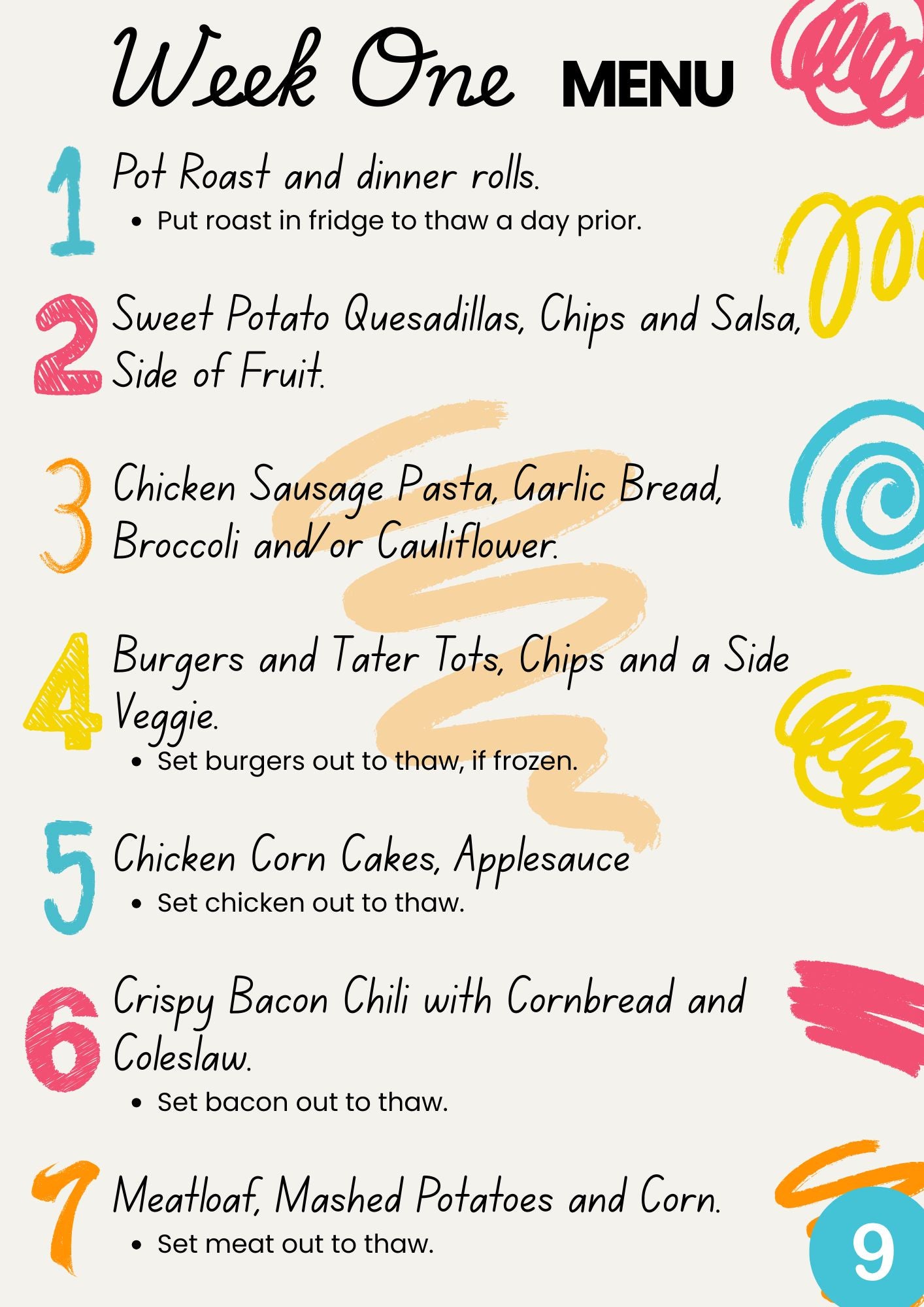 The Mega Meal Plan - FALL edition - Downloadable PDF