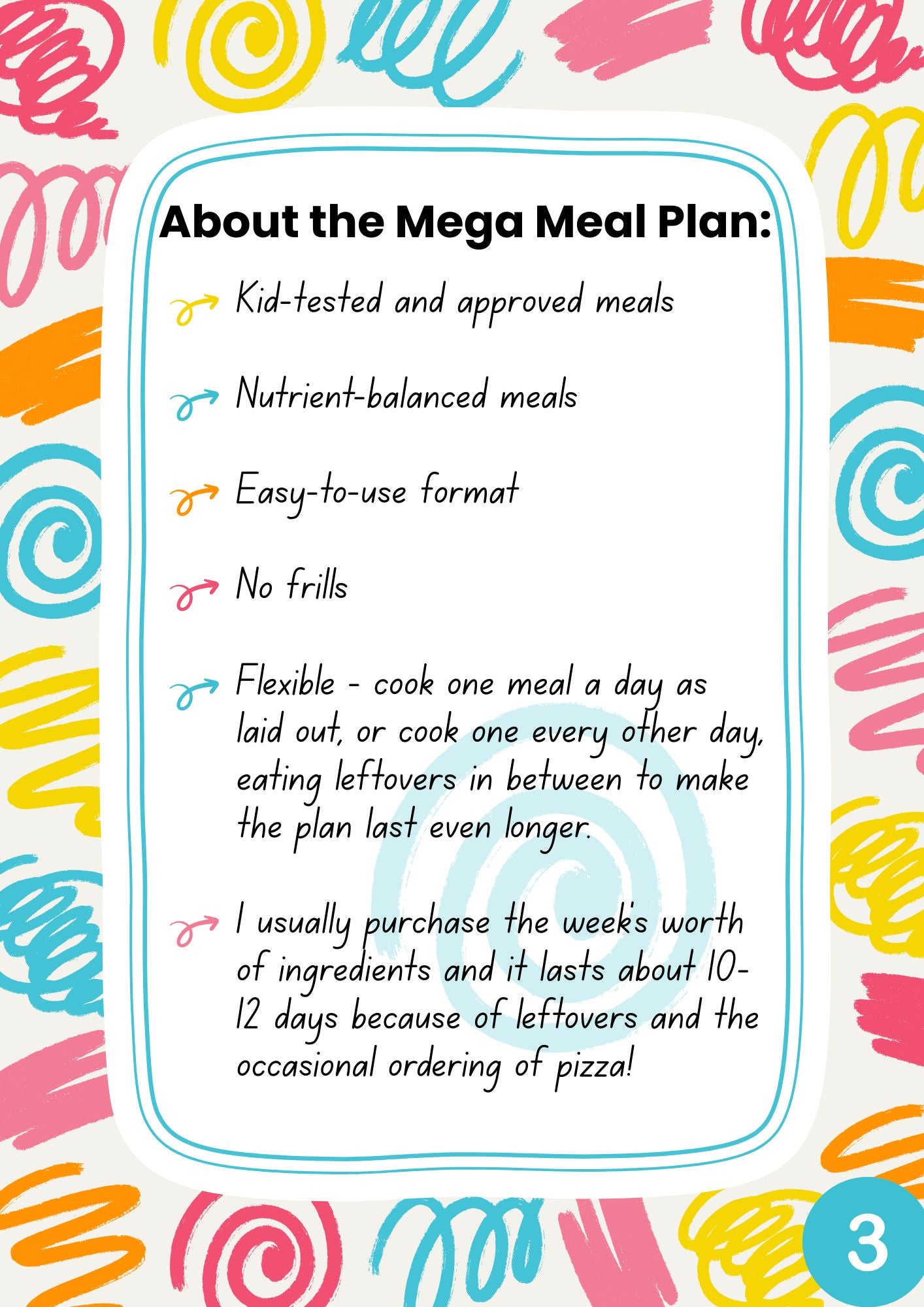 The Mega Meal Plan - FALL edition - Downloadable PDF