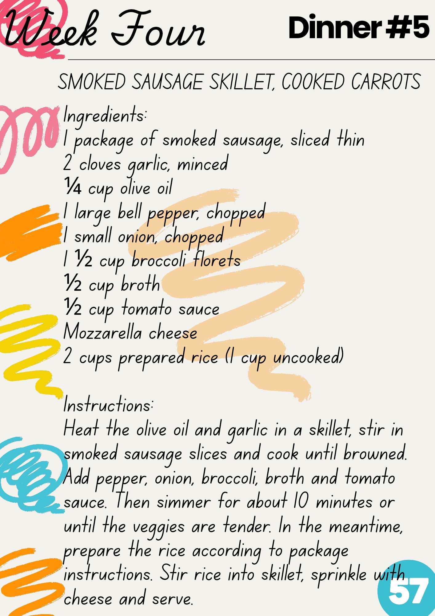 The Mega Meal Plan - FALL edition - Downloadable PDF